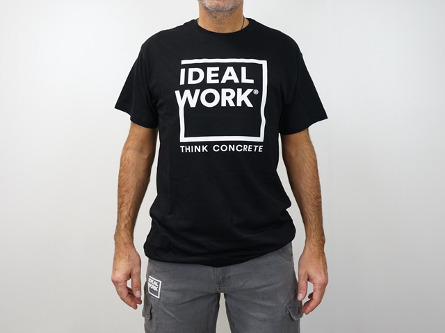 BLACK T-SHIRT IDEAL WORK® LOGO - SIZE XL