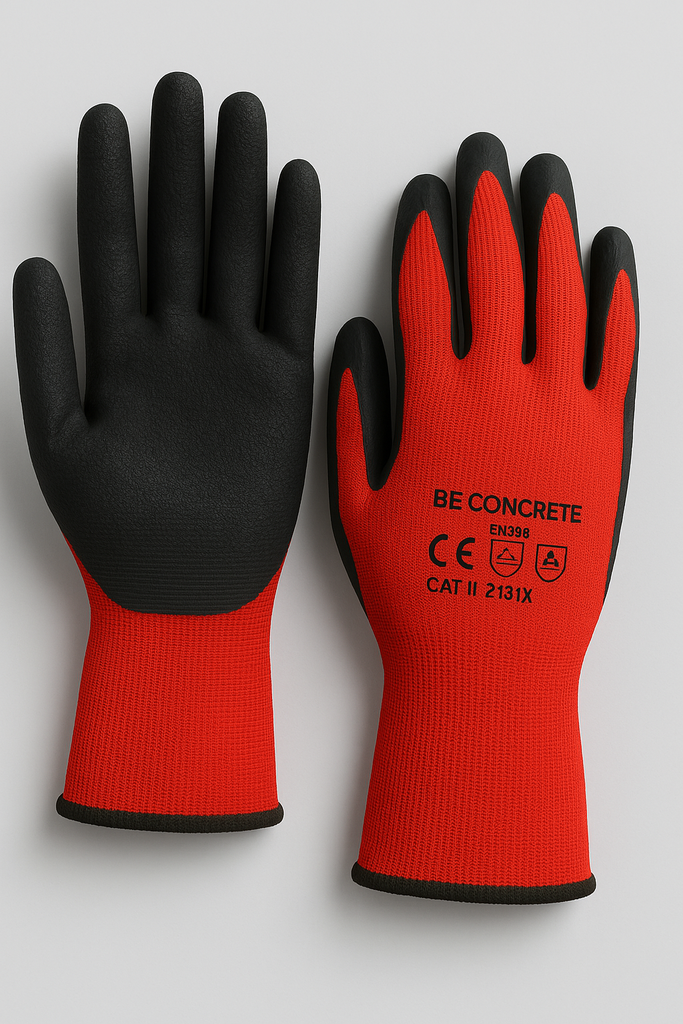 Rode handschoenen - Latex palm - L (12 paar)