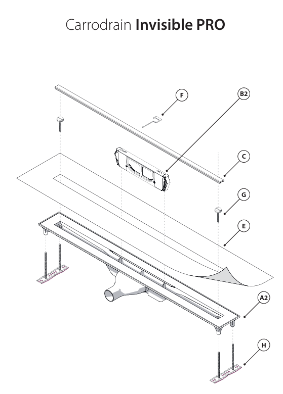 Carrodrain Invisible LOW 800 (100801)