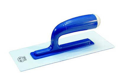 Plastic trowel with white blade240×100mm th.1mm