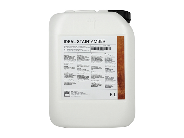 CONCRETE REACTIVE  IDEAL STAIN AMBER IN 5 LT CANS