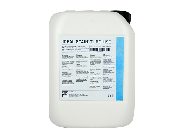 CONCRETE REACTIVE  IDEAL STAIN TURQUOISE IN 5 LT CANS