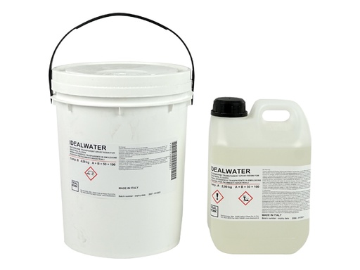 [06IDEALWATER] CLEAR WATER BASED EPOXY SEALER, A+B = 6 KG