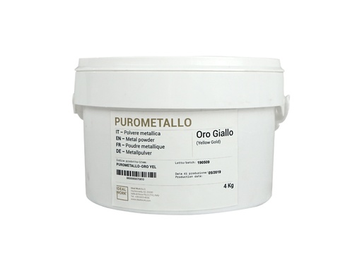 [PUROMETALLO-ORO YEL] METAL POWDER ORO YELLOW (YELLOW GOLD) - COMP.C - 4 KG BUCKET