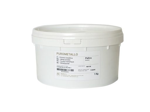 [PUROMETALLO-PELTRO 1] METAL POWDER PELTRO (PEWTER) - COMP.C - 1 KG BUCKET