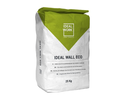 [IDEAL-WALL-ECO] PRE-MIXED CEMENT MORTAR FOR VERTICAL DECORATIONS 25KG BAGS